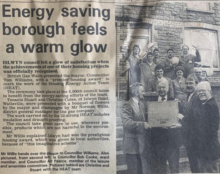 A newspaper clipping