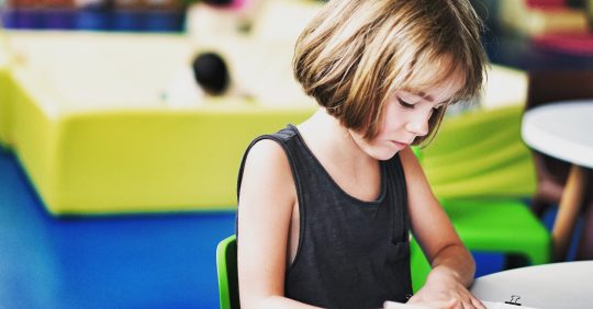 Child in the classroom