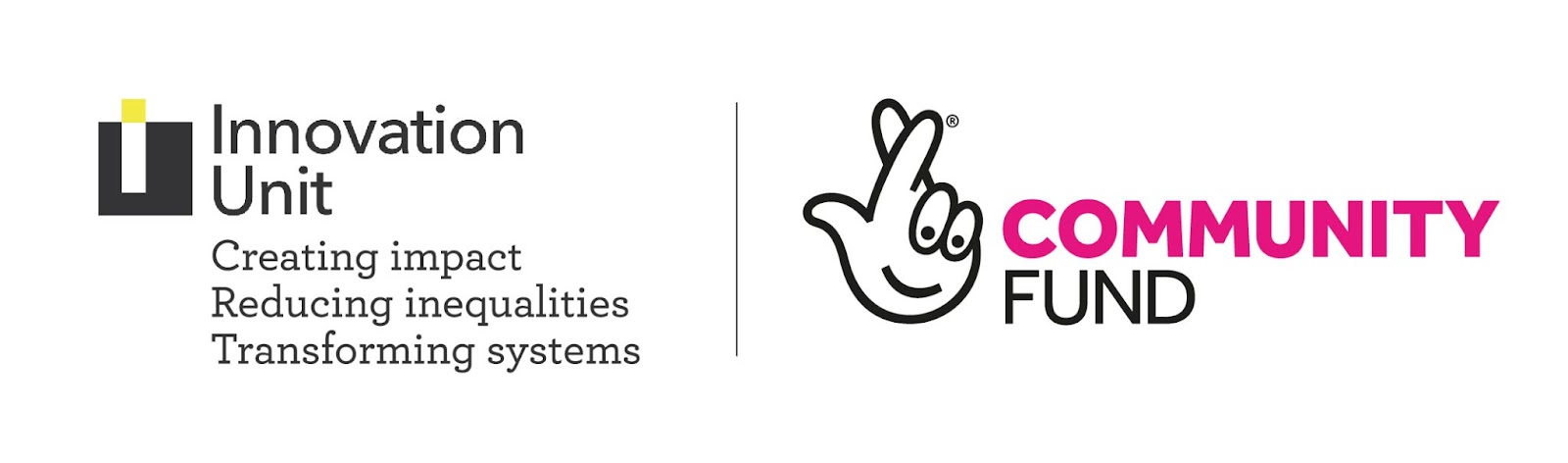 National Lottery Community Fund and Innovation unit logos